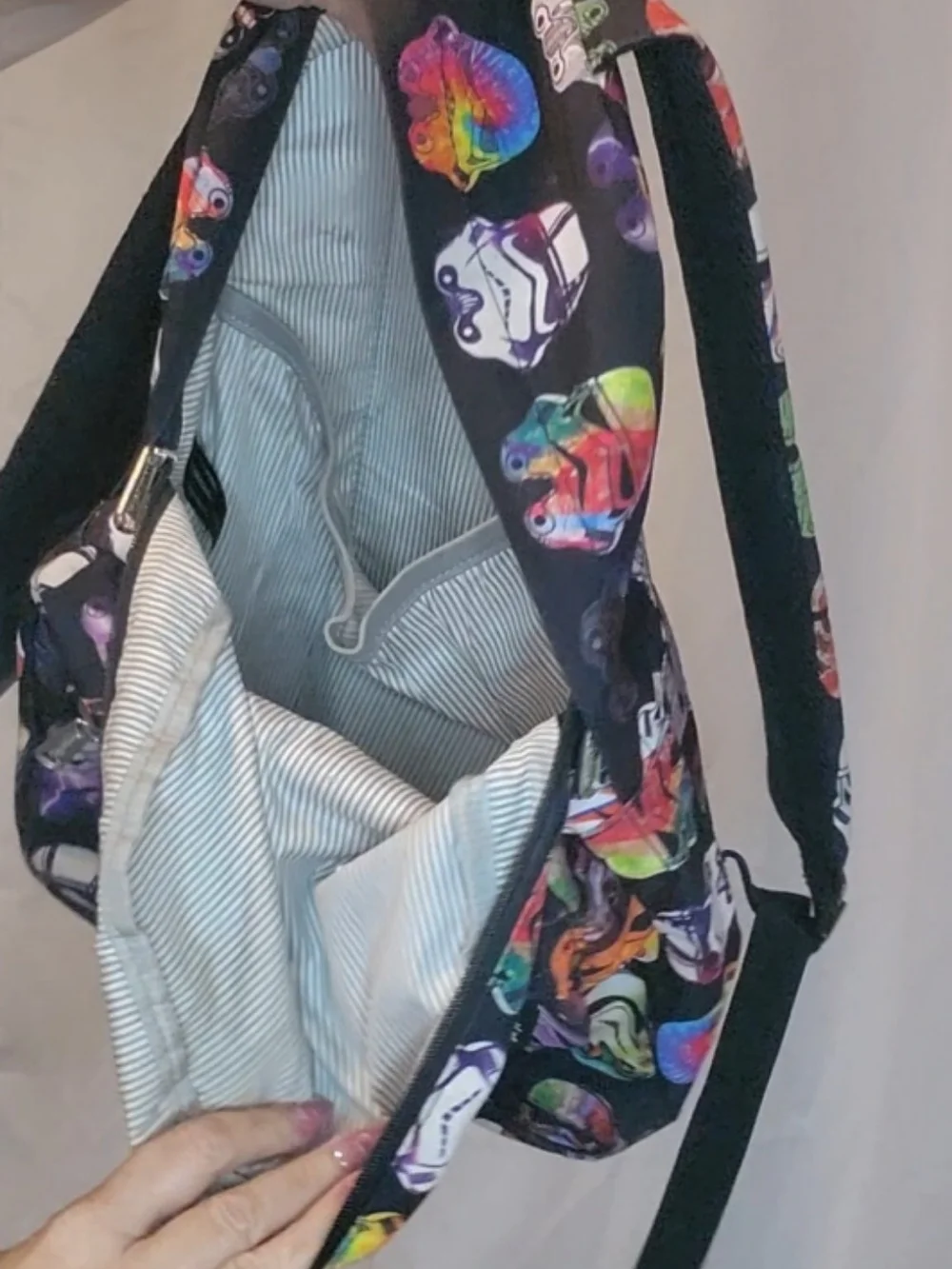 Loungefly Rainbow Stormtrooper Helmet Backpack - Black Multi